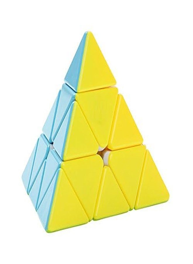 Fezeedi Pyraminx Stickerless Speed Cube Triangle Cube Puzzle Game Toy for Kids & Adults Magic Speedy Stress Buster Brainstorming 3-D Puzzle Cube (3+ Years, Multicolor) (3x3_Triangle) - Image 1